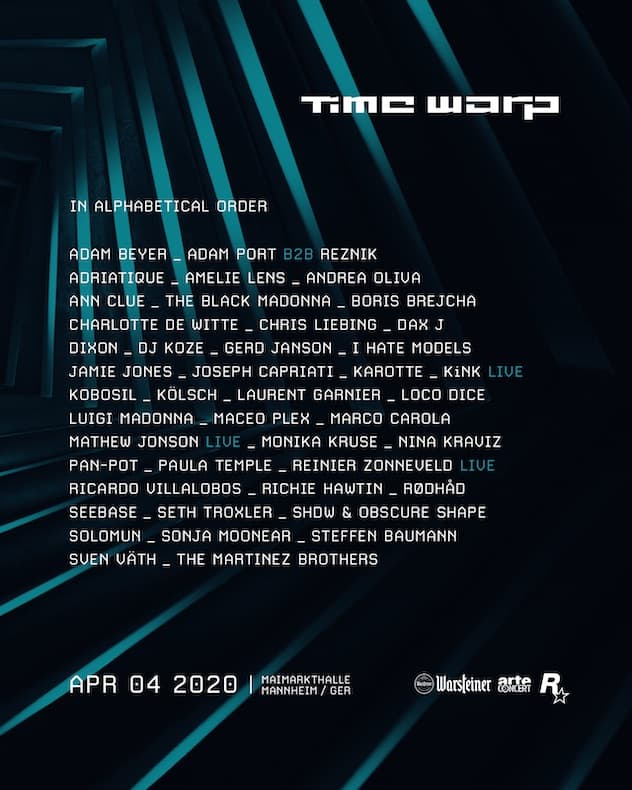 Time Warp reveals colossal 2020 line up