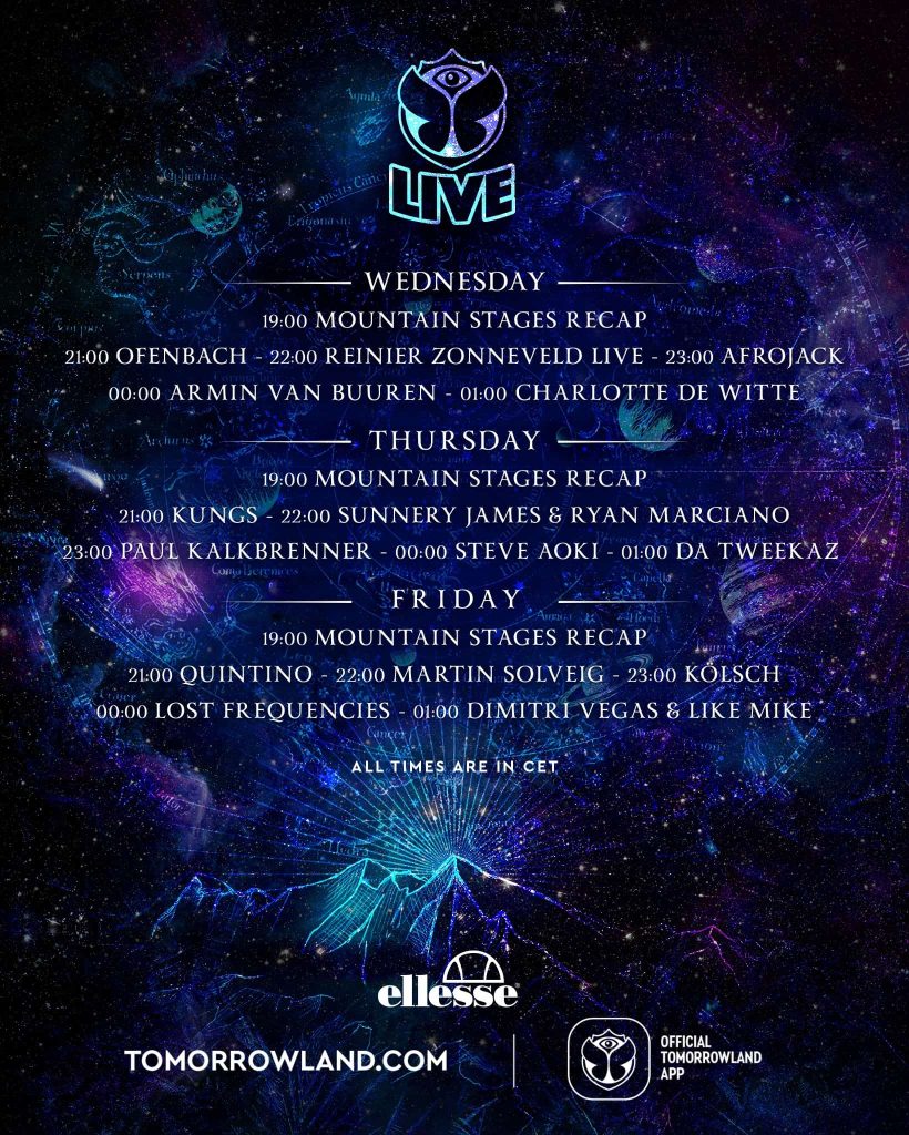 Tomorrowland Winter reveals schedule for upcoming livestream