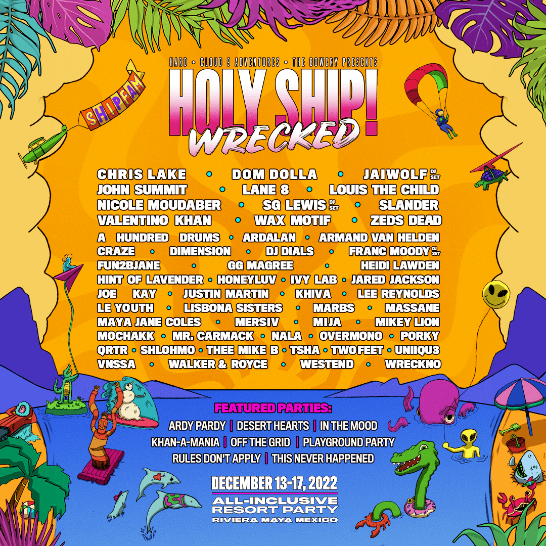 Holy Ship! Wrecked 2022 Lineup Poster