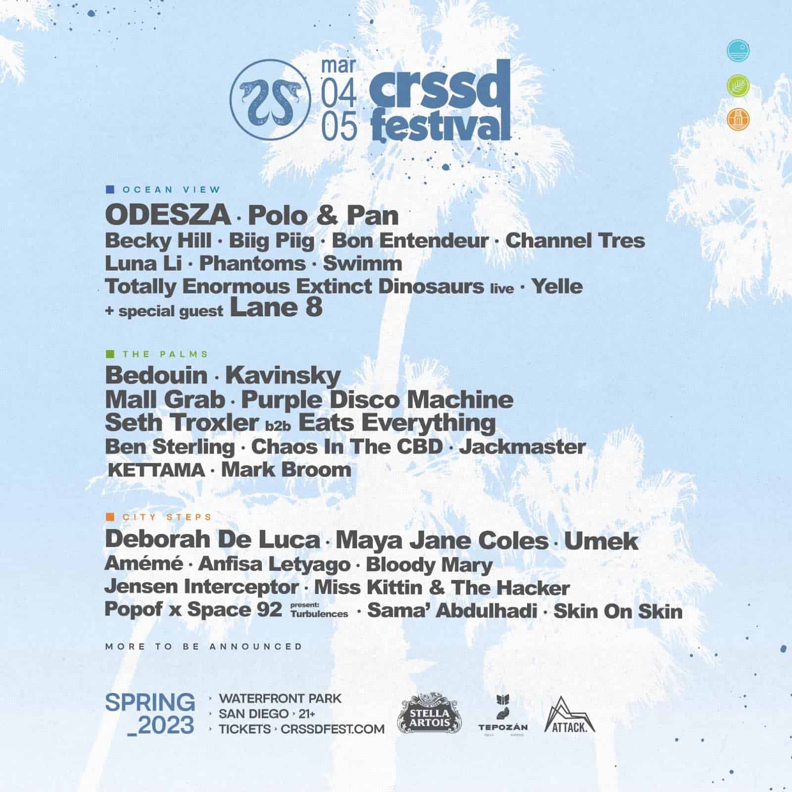 CRSSD Festival Spring 2023 Lineup