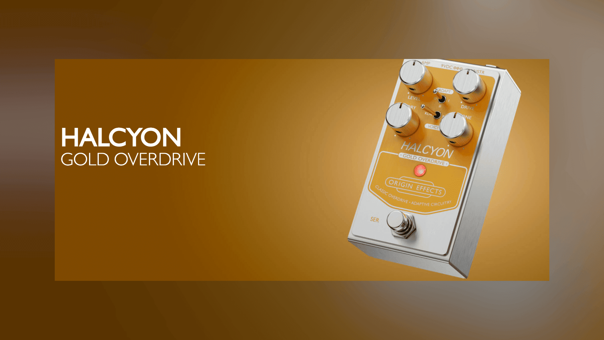 Origin Effects Halcyon Gold Overdrive pedal