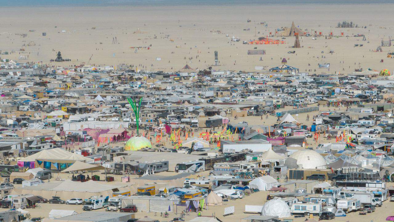 Shocking Footage emerges from flooded Burning Man 2023