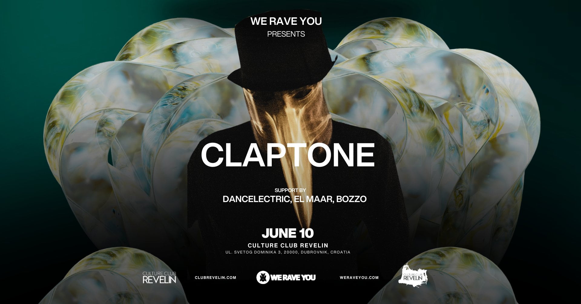 We Rave You brings Claptone to Culture Club Revelin in Croatia on 10 June