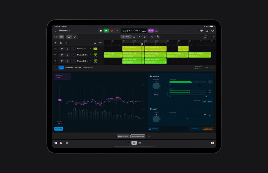 Mastering Assistant in Logic Pro for iPad