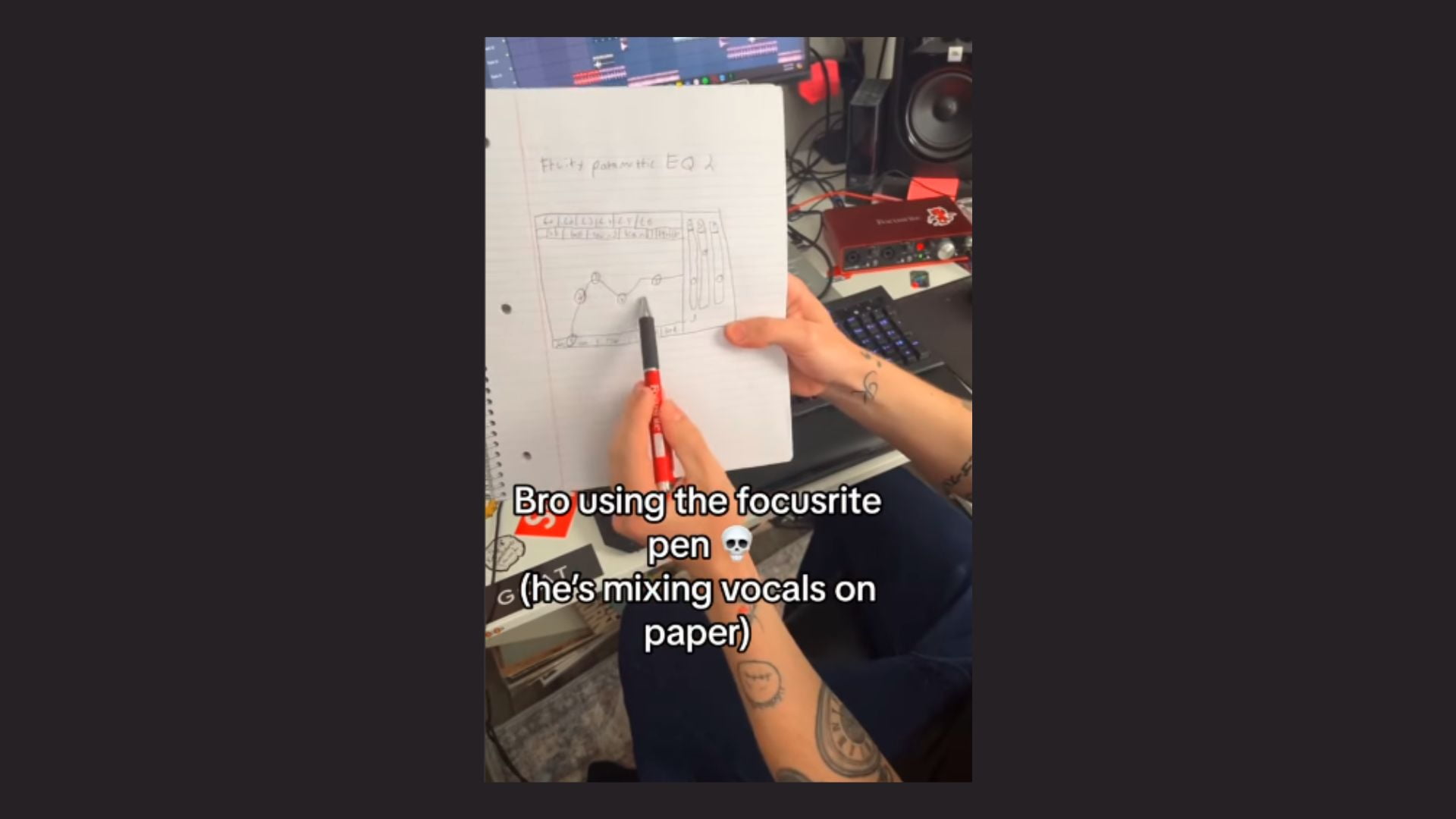 Mixing using Focusrite Pen? Video goes viral on Instagram