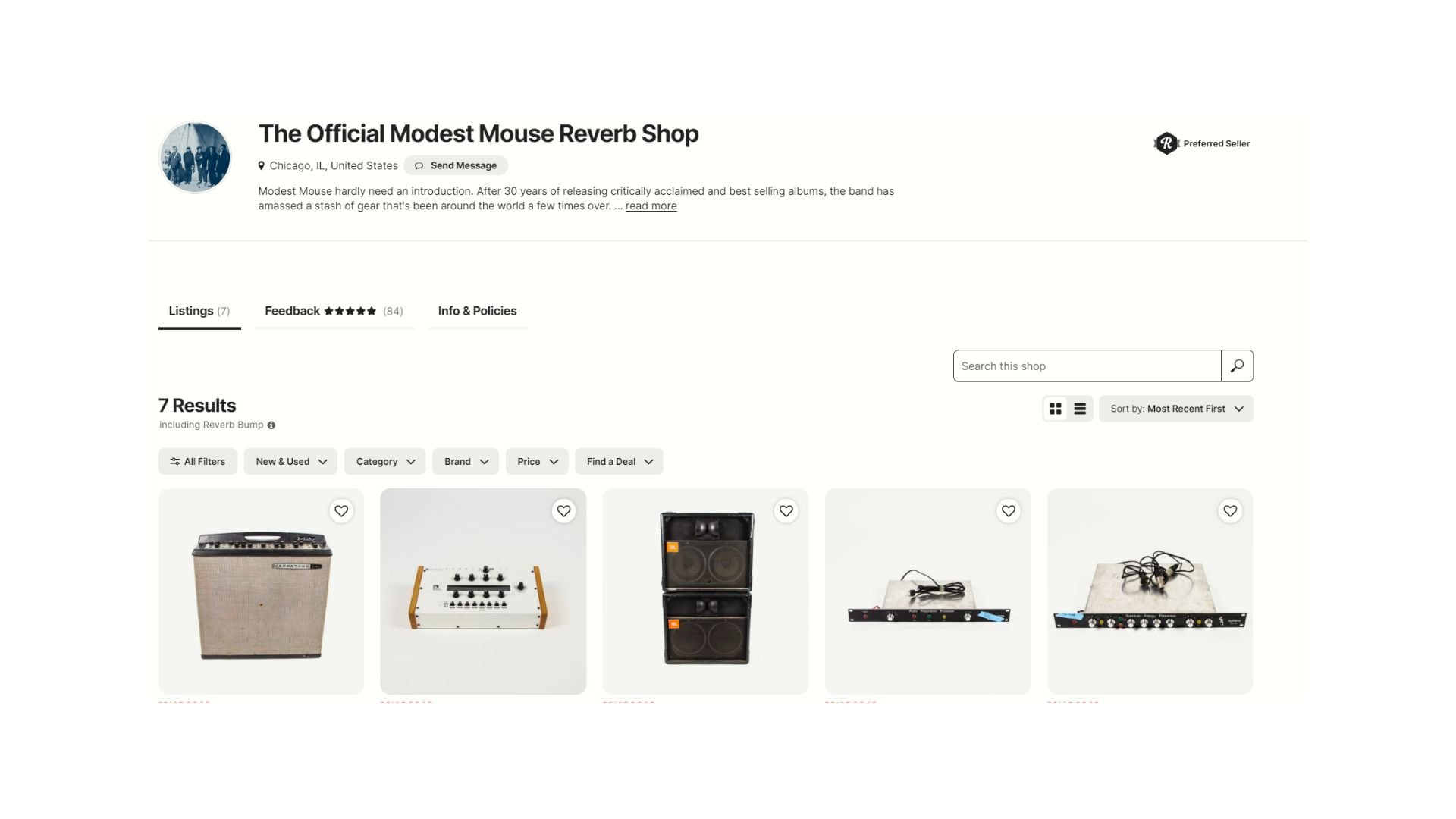 Modest Mouse puts up Isaac Brock’s vintage gear for sale on Reverb